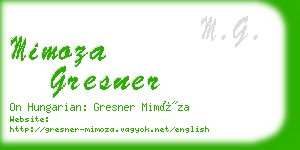 mimoza gresner business card